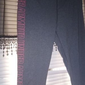 Grey and orange under armour leggings
